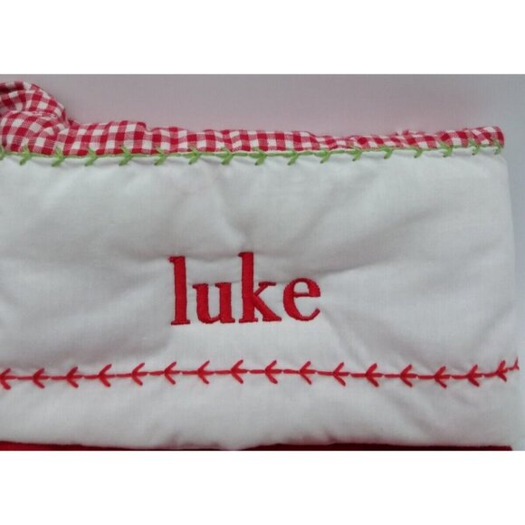 Pottery Barn Kids luke Girl Ice Skater Quilted Holiday Stocking Christmas Xmas - Picture 2 of 7